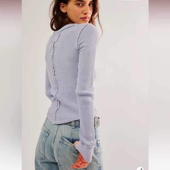 FREE PEOPLE We The Free Roll With it Thermal Icelandic Blue XSmall - Picture 4 of 8